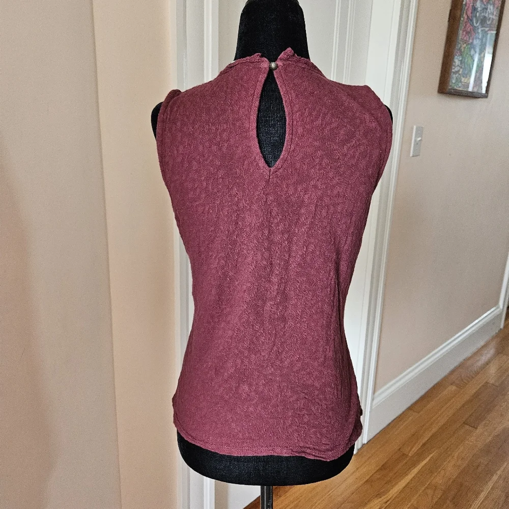 Lucky Brand Women's Lace Mock Neck Top￼ - Picture 16 of 16